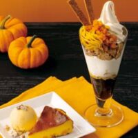 ナナズグリーンティー「かぼちゃのモンブランパフェ」「かぼちゃのバスクチーズケーキ ～バニラアイストッピング～」
