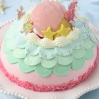 「<リトル・マーメイド>デコレーション」銀座コージーコーナー 海の世界をカラフルに表現