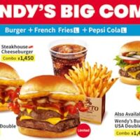 「ステーキハウスチーズバーガー」ウェンディーズ・ビッグ・コンボ（WENDY’S BIG COMBO）第3弾 ウェンディーズ・ファーストキッチン新宿南口店など店舗限定で