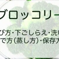 ブロッコリー 選び方・下処理・鍋/レンジでの茹で方（蒸し方）・冷凍保存方法・人気の簡単レシピ/作り方まとめ！【保存版】