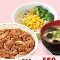 すき家 2023最新ランチメニューまとめ「牛丼ランチセット」「牛丼シーザーサラダランチセット」「牛丼W（ダブル）セットランチ」最大220円お得！