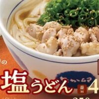 なか卯「鶏塩うどん」「野菜たっぷり鶏塩うどん」藻塩（もしお）とにんにくが引き立てる鶏肉の旨み 10月11日より