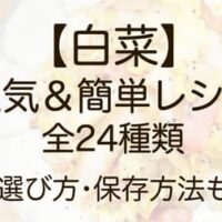 【簡単＆人気 白菜レシピ/作り方】節約・大量消費・時短レシピなど【全24種】選び方や保存方法も