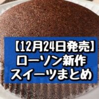 【12月24日発売】ローソン 新作スイーツまとめ「しっとりチョコ蒸しケーキ」「チョコチップ入りロールケーキ 2本入」など