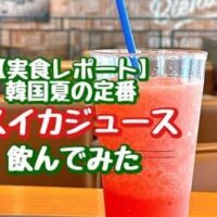 【実食レポート】韓国 夏の定番「スイカジュース」イディヤコーヒーで飲んでみた！種を取った生のスイカをすりおろした本格派