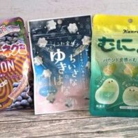 新作グミ「フィットチーネグミフュージョン・むにょる・ちいさなゆきはな」ファミマで購入、個性派グミ3種を食べ比べてみた